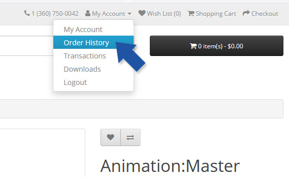 Hash Animation:Master: Renew license step go to order history